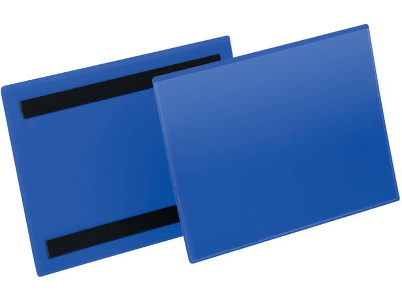 Tasche per identificazione Durable con bande magnetiche blu f.to esterno mm. 223x163- inserto A5 orizz. cf 50- 174307