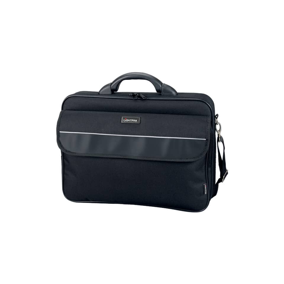 Borsa portacomputer Lightpak ELITE in poliestere nero L 42x10,5x33 cm fino a 17" nero - 46111