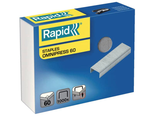 Punti metallici Rapid 26/8+ Omnipress fino a 60 fogli conf. da 1000 - 5000561