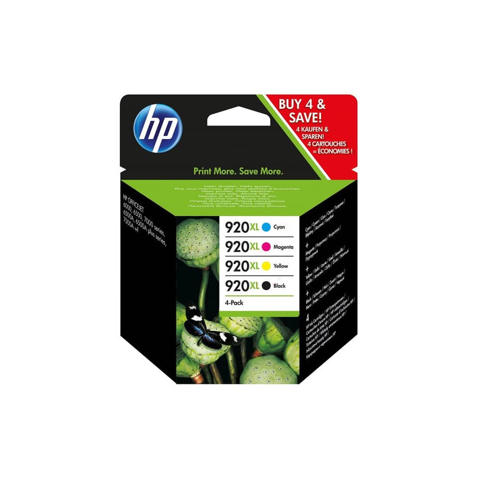 Cartuccia inkjet blister 920XL HP nero+ciano+magenta+giallo Combo pack - C2N92AE