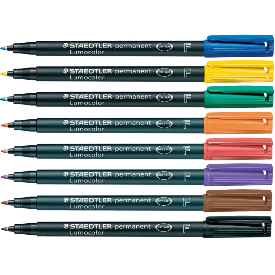 Penna a punta sintetica Staedtler Lumocolor permanent pen 318 F blu 318-3