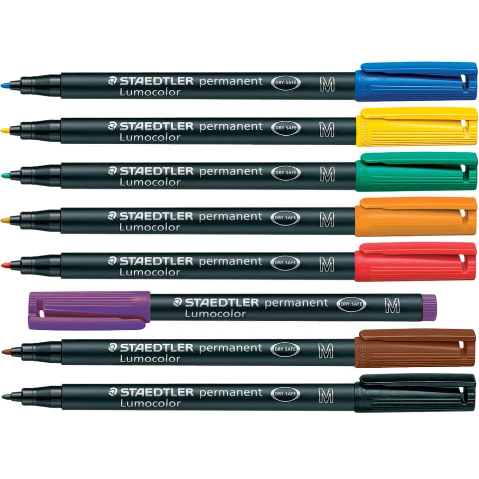 Penna a punta sintetica Staedtler Lumocolor permanent pen 317 M blu 317-3