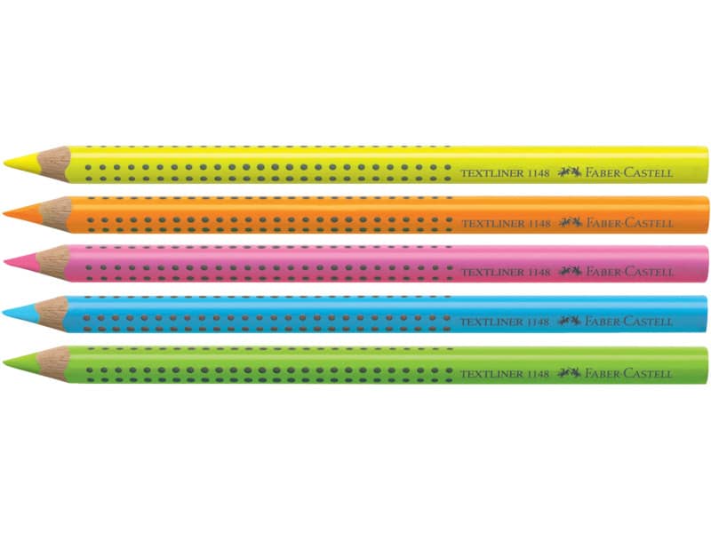 Matita evidenziatore Faber-Castell Textliner Dry 1148 Grip Jumbo  giallo fluo - 114807