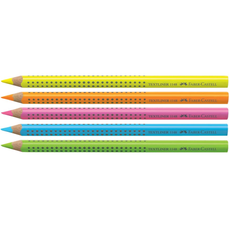 Matita evidenziatore Faber-Castell Textliner Dry 1148 Grip Jumbo  giallo fluo - 114807