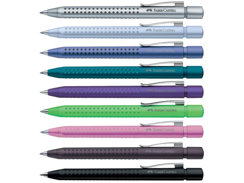Penna a sfera a scatto Faber-Castell Grip 2011 XB argento 144111