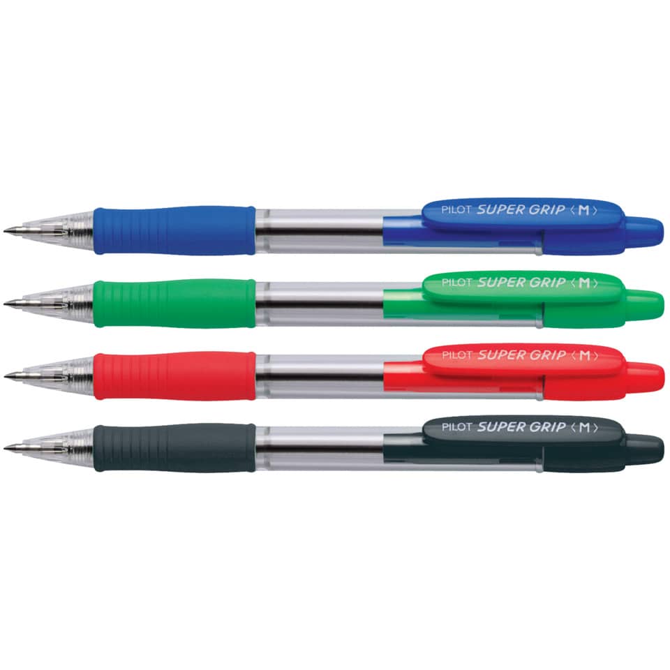 Penna a sfera a scatto Pilot BPGP Supergrip 1 mm blu 001441