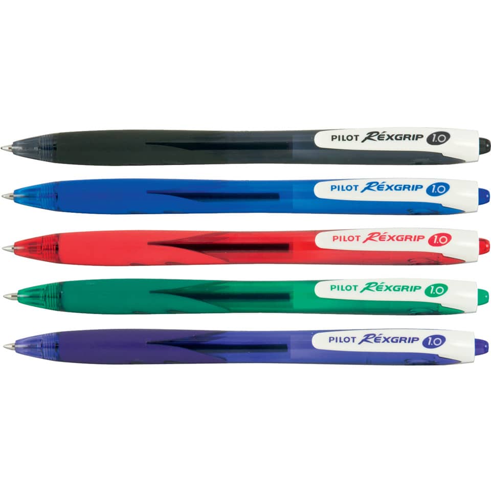 Penna a sfera ecologica Pilot Rexgrip Begreen - 1 mm - Tratto M - nero 040010