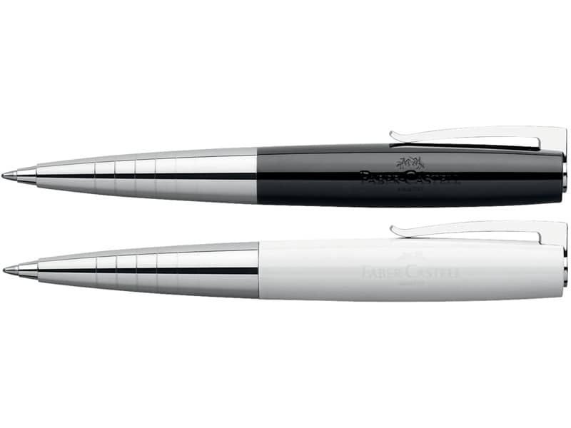 Penne a sfera Faber-Castell Loom Piano B fusto finiture resina nera 149310
