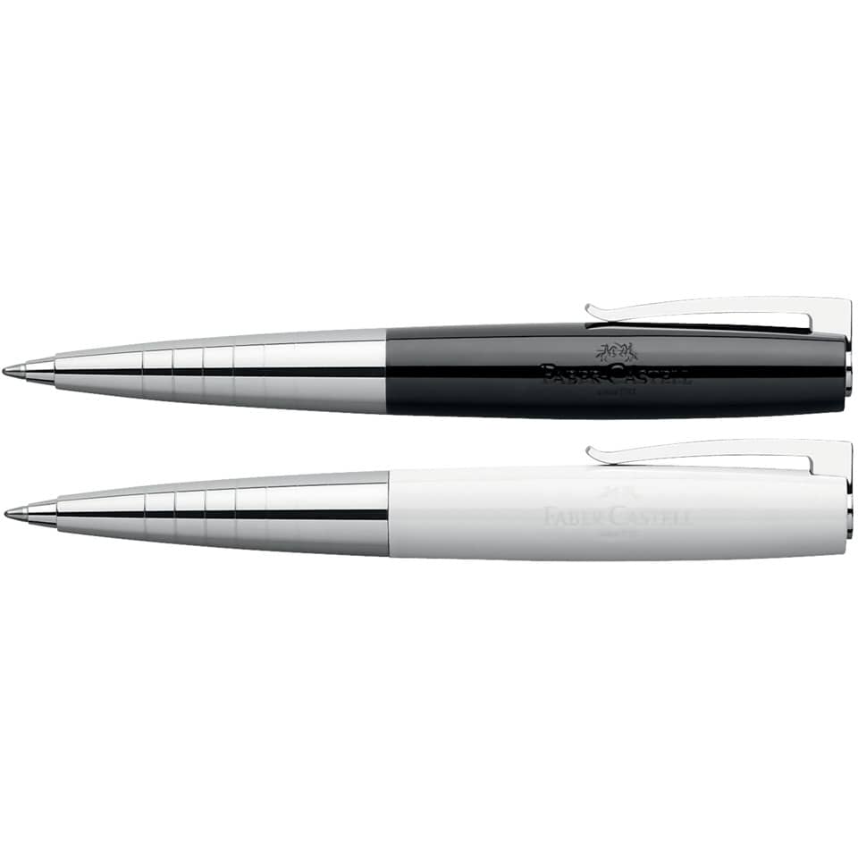 Penne a sfera Faber-Castell Loom Piano B fusto finiture resina nera 149310