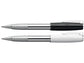 Penna Roller Faber-Castell Loom Piano M finiture in resina lucida nera in elegante confezione regalo - 149255