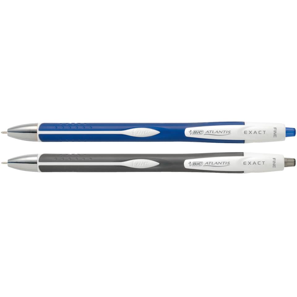 Penna a sfera a scatto BIC Atlantis Exact F 0,7 mm blu 918505