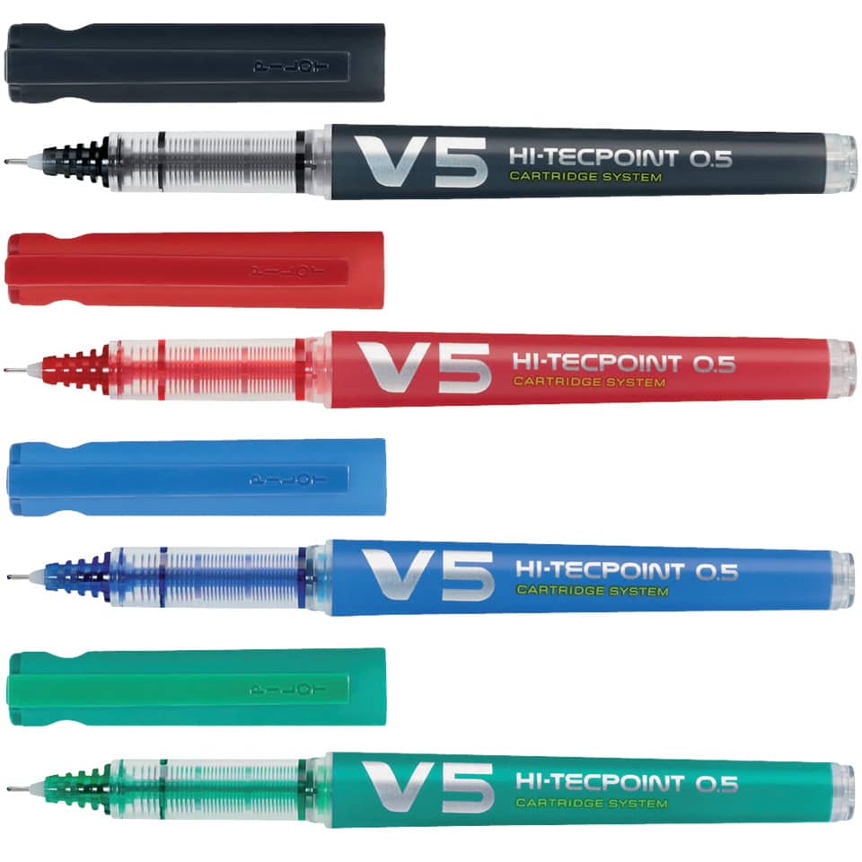 Penna roller ricaricabile a inchiostro liquido Pilot HI-TECPOINT V5 Begreen 0,5 mm nero - 040325
