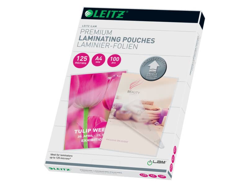 Pouches per plastificatrici Leitz iLam con UDT 2x125 µm in EVA A4 21,6x30,3 cm Conf. 100 pezzi - 74810000