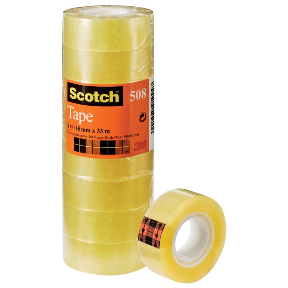 Nastro adesivo Scotch® 508 15 mm x 33 m trasparente torre da 10 rotoli 508-1533S