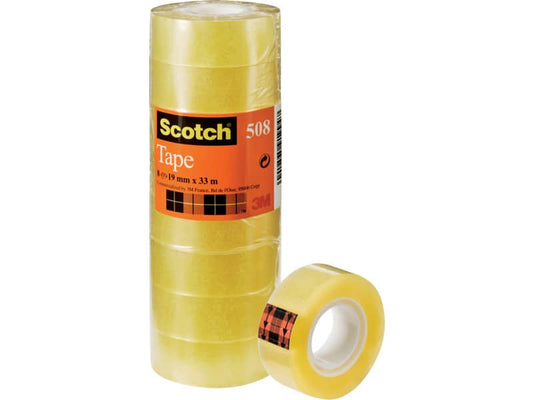 Nastro adesivo Scotch® 508 19 mm x 33 m trasparente torre da 8 rotoli - 508