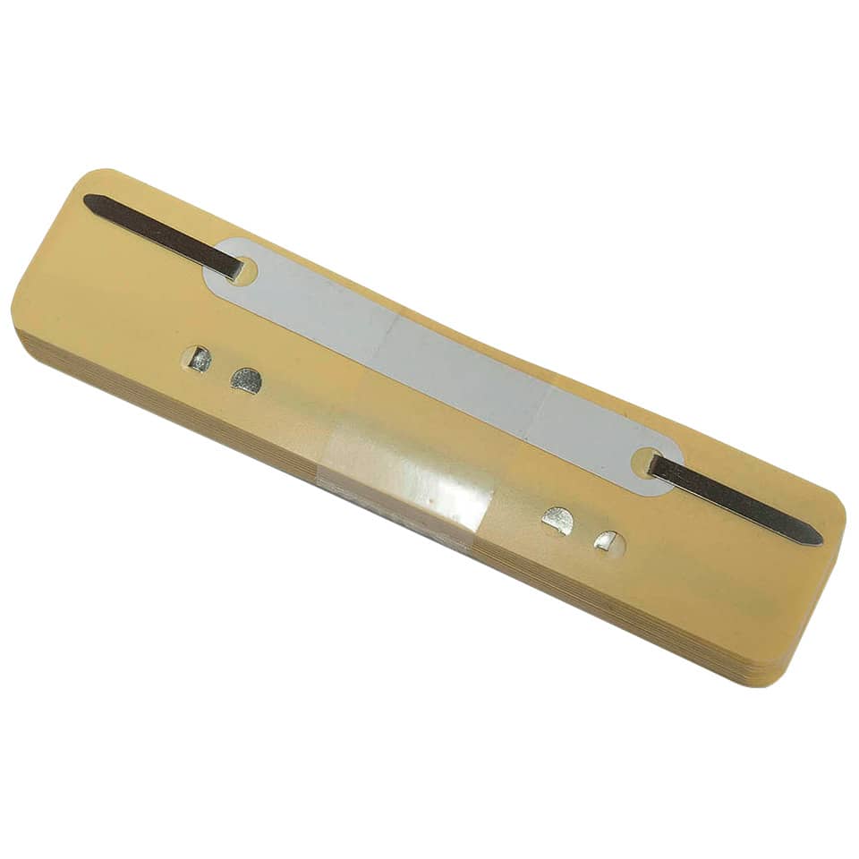 Pressini fermafogli Q-Connect 34x150 mm giallo conf. da 25 - 2012500210