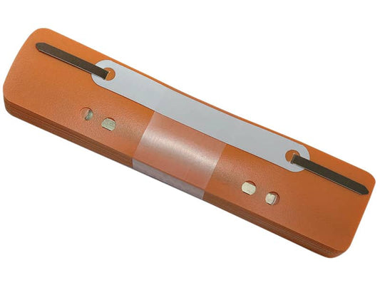 Pressini fermafogli Q-Connect 34x150 mm arancio conf. da 25 - 2012500610