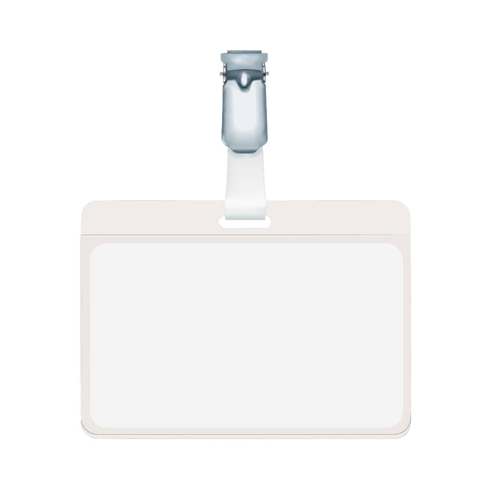 Portanomi con clip DURABLE tasca aperta trasparente inserto 60x90mm conf. 25 - 810619