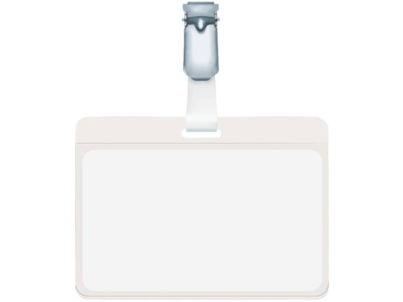 Portanomi con clip DURABLE tasca aperta trasparente inserto 60x90mm conf. 25 - 810619