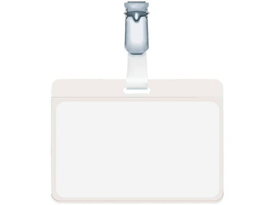 Portanomi con clip DURABLE tasca aperta trasparente inserto 60x90mm conf. 25 - 810619