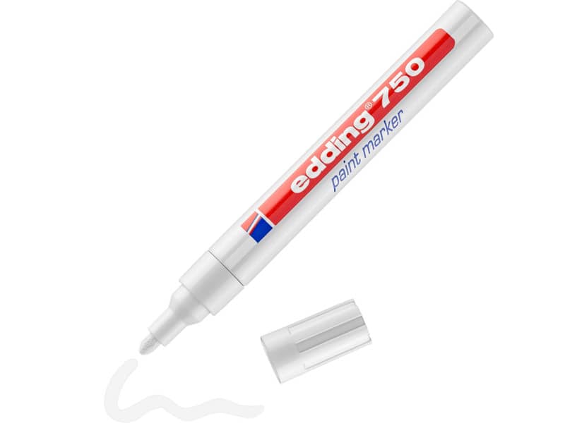 Marcatore a vernice edding 750 punta conica 2-4 mm bianco 4-750049