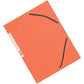 Cartellina a 3 lembi con elastico Q-Connect 24,3x32 cm cartoncino manilla 375 g/m² arancio - KF02170