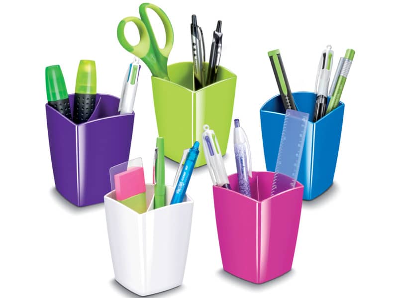 Portapenne CepPro Gloss CEP in polistirene con 2 scomparti blu oceano 7,4x7,4x9,5 cm - 1005300351