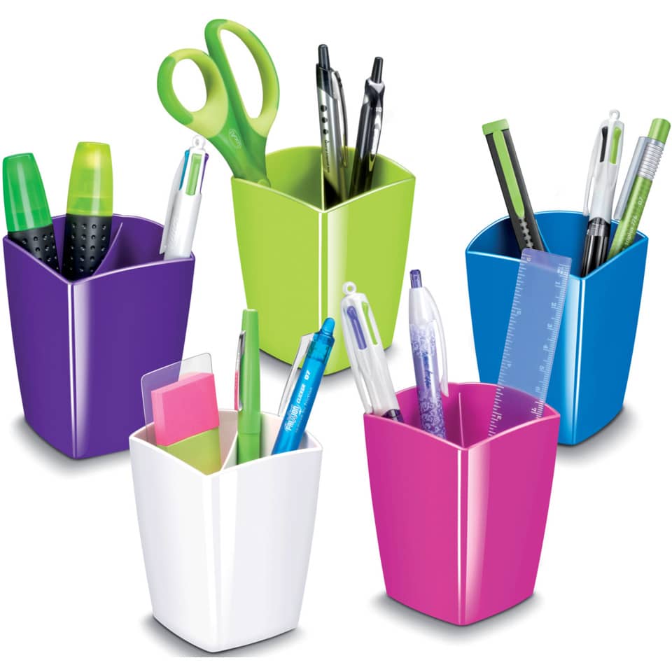 Portapenne CepPro Gloss CEP in polistirolo con 2 scomparti verde anice 7,4x7,4x9,5 cm - 1005300301