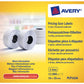 Etichette permanenti per prezzatrici 2 linee Avery 16x26 mm bianco - conf. 10 rotoli da 1200 etichette - PLP1626