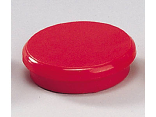 Magneti Dahle rotondi Ø 24 mm rosso altezza 7 mm - forza 3 N - conf. 10 pezzi - R955243x10