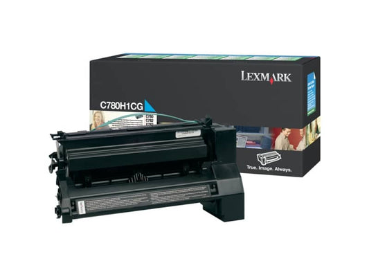 Toner alta resa return program Lexmark ciano C780H1CG