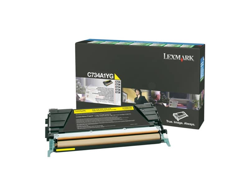 Toner return program Lexmark giallo  C734A1YG