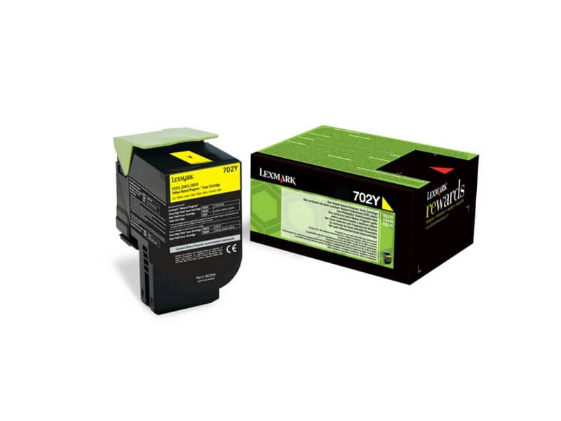 Toner return program 702Y Lexmark giallo  70C20Y0
