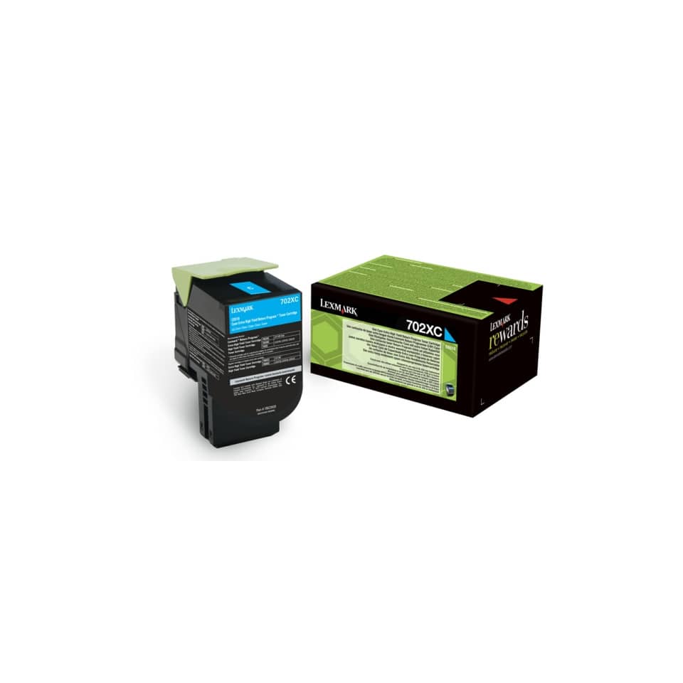 Toner altissima resa return program 702XC Lexmark ciano 70C2XC0