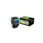 Toner altissima resa return program 702XC Lexmark ciano 70C2XC0