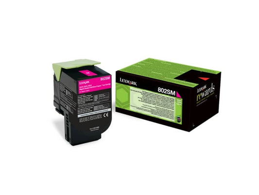 Toner standard return program 802SM Lexmark magenta 80C2SM0