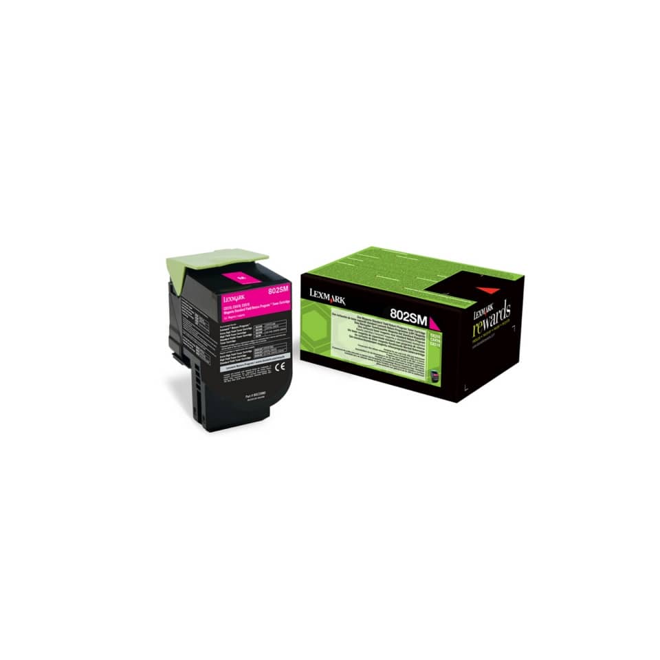 Toner standard return program 802SM Lexmark magenta 80C2SM0