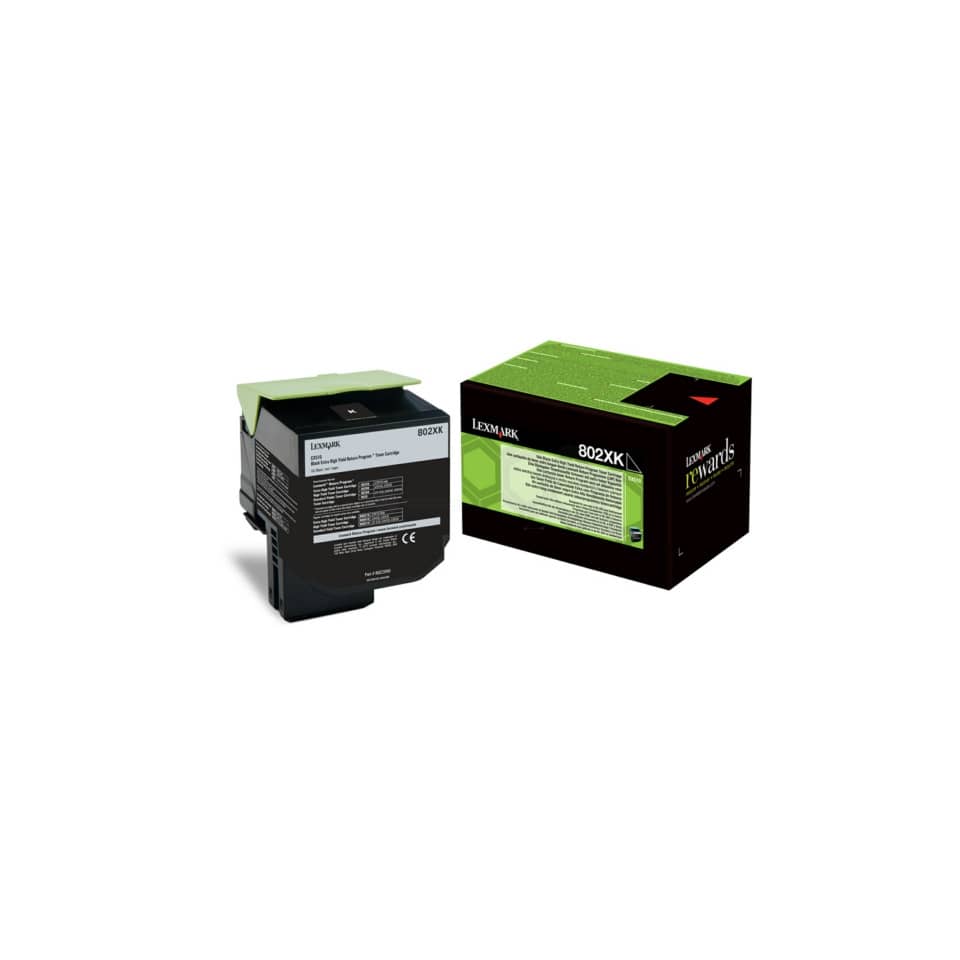 Toner altissima resa return program 802XK Lexmark nero 80C2XK0