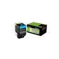 Toner altissima resa return program 802XC Lexmark ciano 80C2XC0