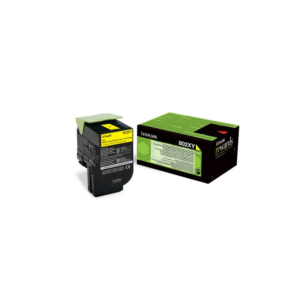 Toner altissima resa return program 802XY Lexmark giallo 80C2XY0