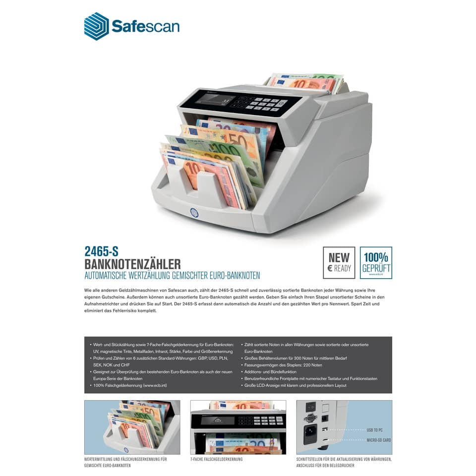 Contabanconote Safescan 2465-S grigio  112-0540