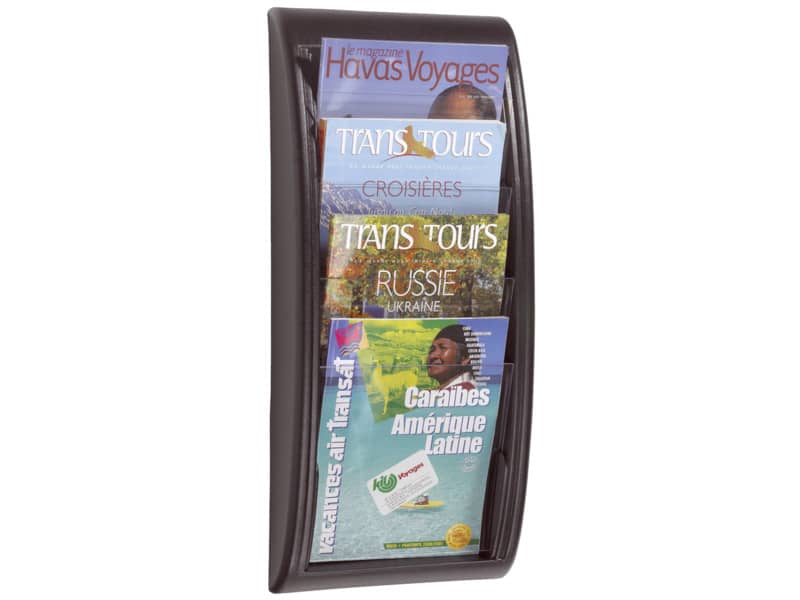 Espositore da muro Paperflow Quick Fit A4 componibile 4 tasche nero K540611