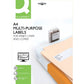 Etichette universali Q-Connect 70x37 mm bianco 24 et./foglio Conf. 25 fogli - KF01761