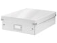 Scatola Organizer "M" Leitz CLICK & STORE A4 bianco metallizzato 28,1x10x37 cm - 60580001