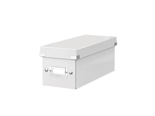 Scatola archivio per CD Leitz CLICK & STORE bianco metallizzato 14,3x13,6x35,2 cm - 60410001