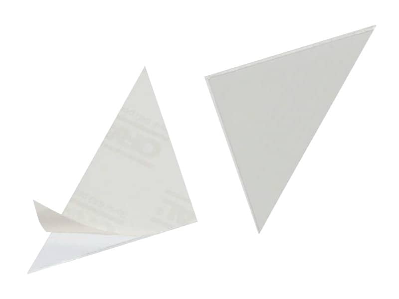 Tasche adesive DURABLE CORNERFIX® triangolari polipropilene trasparente 75x75mm  conf. 100 - 828119