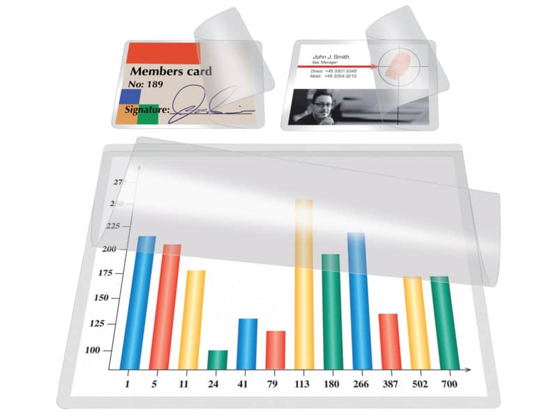 Pouches per plastificazione a freddo Q-Connect A4 f.to 31,2x22,5 cm Conf. 5 pezzi - KF27058