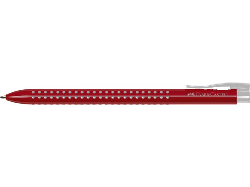 Penne a sfera a scatto Faber-Castell Grip 2022 tratto M rossa 544621