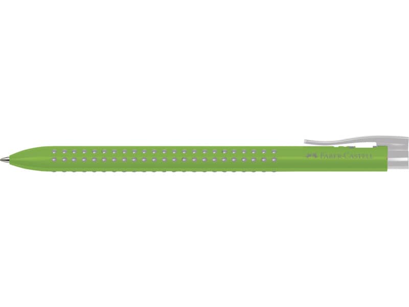 Penne a sfera a scatto Faber-Castell Grip 2022 tratto M verde chiaro 544666