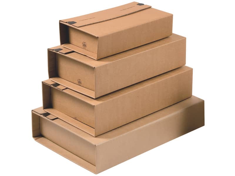 Scatola fustellata ColomPac in cartone ondulato f.to 38,8x28x10 cm avana - CP 020.14